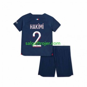 Paris Saint-Germain PSG Hakimi 2 Fodboldtrøjer Børn Hjemmebanesæt 2023/24 Kort ærmer